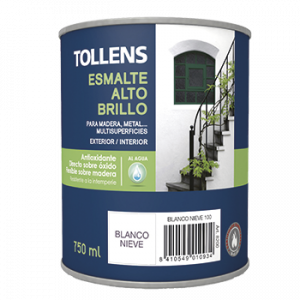 ESMALTE TOLLENS ALTO BRILLO BLANCO NIEVE 0,75 Lt
